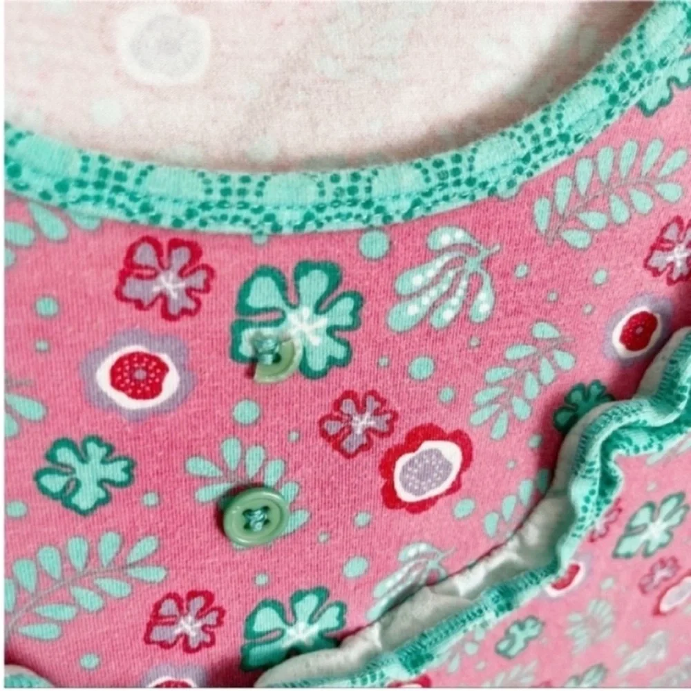 Jelly the Pug lap dress pink Mermaids Collection ruffles floral size 8